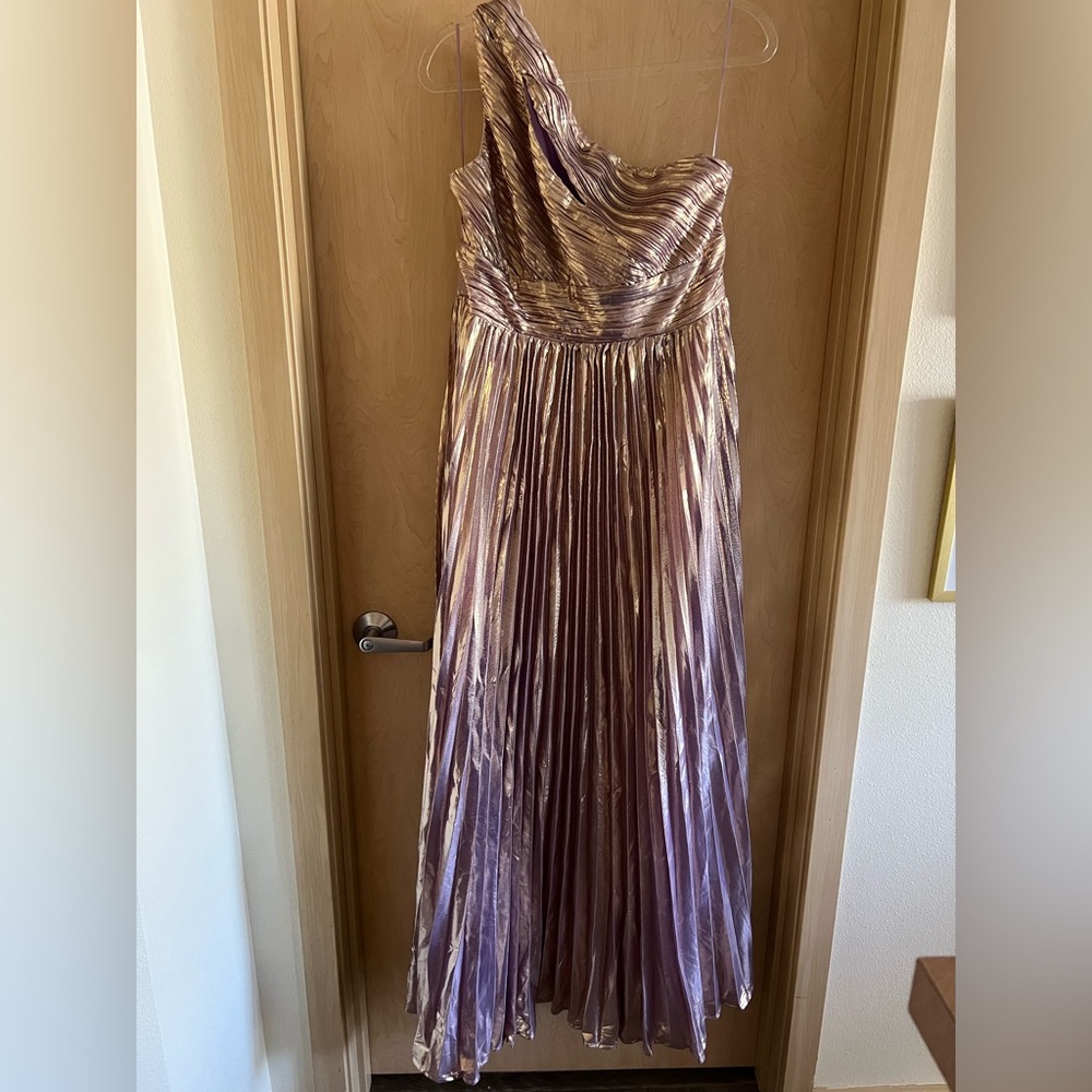 NWT | Fashion Nova - Lavender & Gold Metallic Maxi Dress